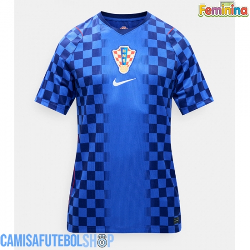 Camisa de time de futebol Croácia Replicas 2º Equipamento Feminina Mundo 2026 Manga Curta